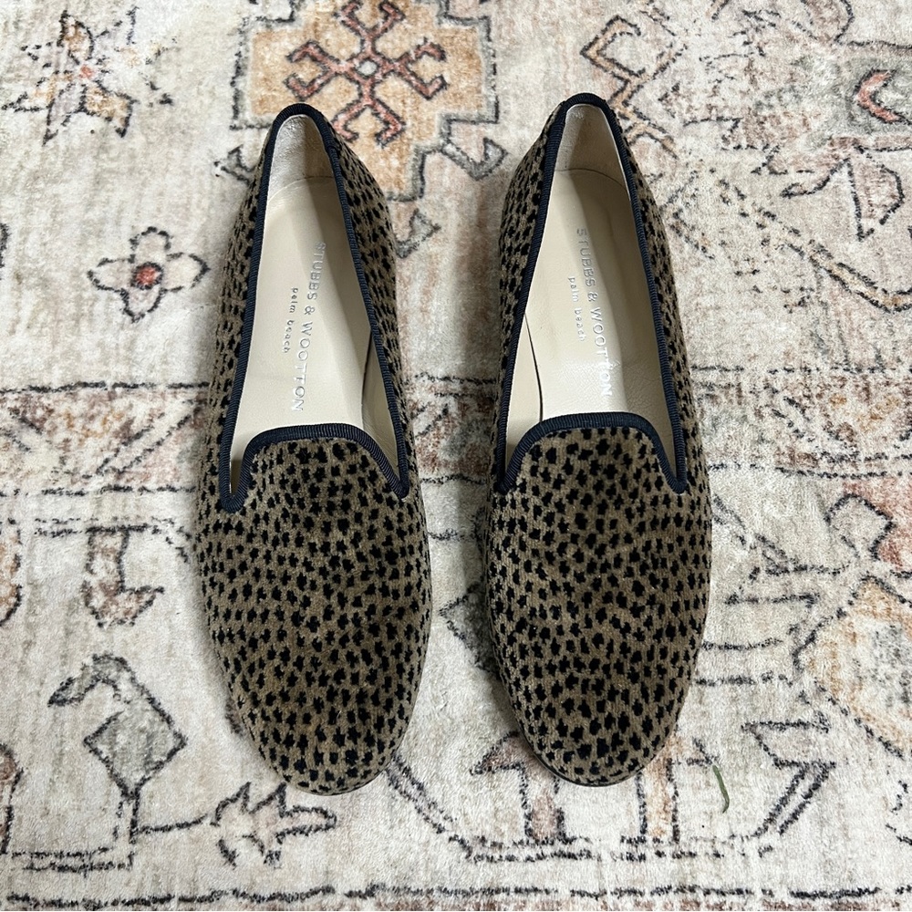 Stubbs And Wootton Loafers Slippers Shoes Velvet Size 9 - Picture 6 of 8